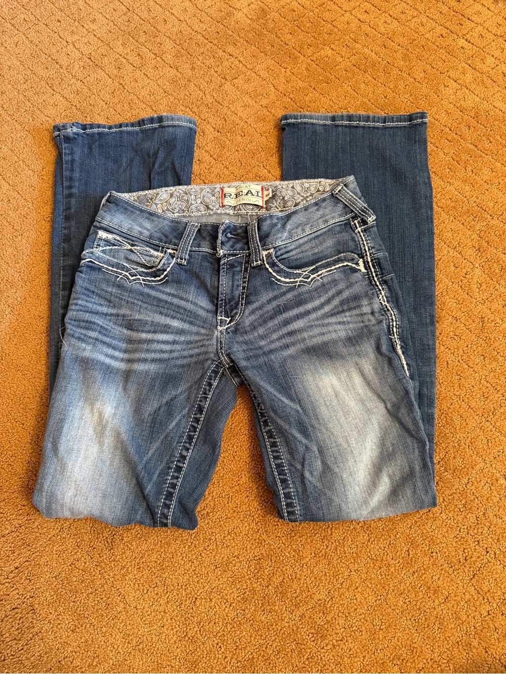 Ariat REAL DENIM mid Rise Medium Wash Bootcut Jeans Women’s Size 29R